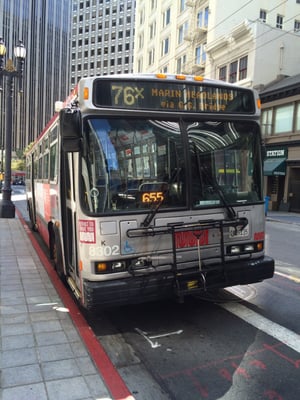 muni様 FULL ROUTE) SF MUNI 2022 Proterra ZX5 40' #5008 on 25