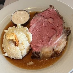 Prime rib and creamy whipped potatoes