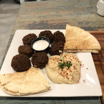 PapaFeta - Falafal Plate with Hummus & Taziki sauce - Greek Near Me - Temecula, California PapaFeta - Falafal Plate with Hummus & Taziki sauce - Greek Near Me - Temecula, California