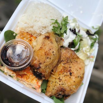 Pongo's Kitchen - Roast chicken and baked ahi plate - Hawaiian Near Me - Honolulu, Hawaii