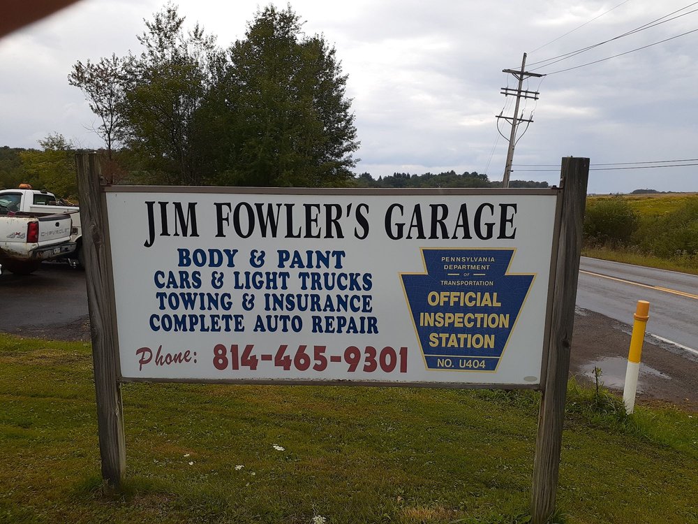 FOWLER’S JIM GARAGE Updated March 2024 8738 Rte 59, Lewis Run