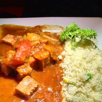 Bissap Baobab - Riz au cari (red curry sauce, yucca, carrots, cabbage, potatoes, w/ tofu $9.75) -enjoyed my bite! (Thursday dinner 2014-08-28) - Senegalese Near Me - San Francisco, California Bissap Baobab - Riz au cari (red curry sauce, yucca, carrots, cabbage, potatoes, w/ tofu $9.75) -enjoyed my bite! (Thursday dinner 2014-08-28) - Senegalese Near Me - San Francisco, California