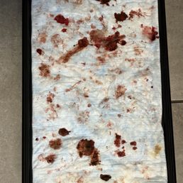 A blood pad A blood pad