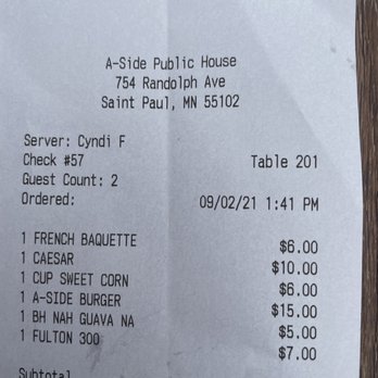 A-Side Public House - Prices worth it! Not s burger joint! - Coffee & Tea Near Me - Saint Paul, Minnesota A-Side Public House - Prices worth it! Not s burger joint! - Coffee & Tea Near Me - Saint Paul, Minnesota