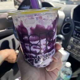 Taro with oat milk. Taro with oat milk.