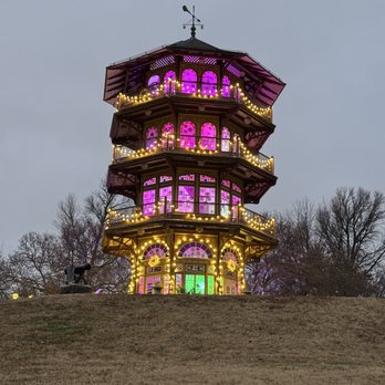 Patterson Park - Pagoda at night - Landmarks & Historical Buildings Near Me - Baltimore, Maryland