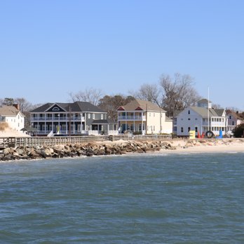 Cape Charles Beach - View of downtown from the south pier. - Beaches Near Me - Cape Charles, Virginia
