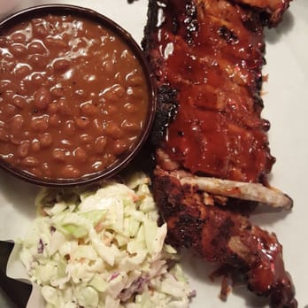 Phil's BBQ - Half rack with sweet beans and coleslaw - Barbeque Near Me - Santee, California