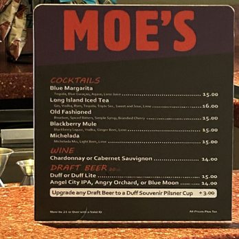 Moe's Tavern - Menu - Beer Bar Near Me - Universal City, California Moe's Tavern - Menu - Beer Bar Near Me - Universal City, California