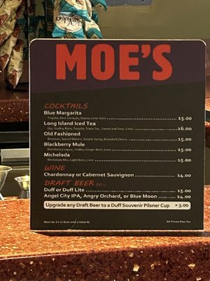 Menu photo 8 Moe's Tavern Universal City, CA Menu photo 8 Moe's Tavern Universal City, CA