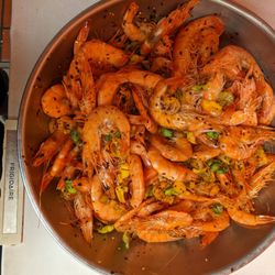 Livie's Jamaican Restaurant - Peppered Shrimp - spicy, juicy and nice!
