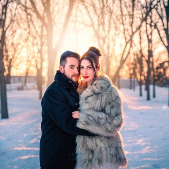 Moe Media - Wedding portrait in the snowy park. - Event Photography Near Me Moe Media - Wedding portrait in the snowy park. - Event Photography Near Me