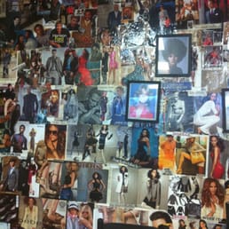 The back of the wall is covered in fashion magazines! The back of the wall is covered in fashion magazines!