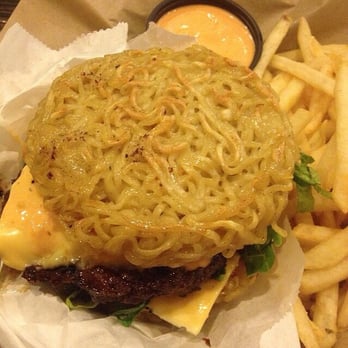 Cha Cafe - Ramen Burger!!! Served only after 4pm -- but I appreciate that they made an exception for me... Plus I begged a little :) - Coffee & Tea Near Me - El Monte, California Cha Cafe - Ramen Burger!!! Served only after 4pm -- but I appreciate that they made an exception for me... Plus I begged a little :) - Coffee & Tea Near Me - El Monte, California