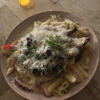 Flor y Miel - Rasta Pasta with Jerk Chicken - Caribbean Near Me - Houston, Texas Flor y Miel - Rasta Pasta with Jerk Chicken - Caribbean Near Me - Houston, Texas