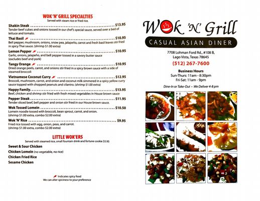 Menu photo 4 Wok 'N' Grill Lago Vista, TX