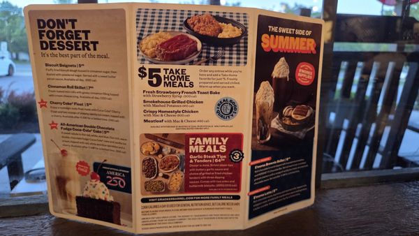 Menu photo 3 Cracker Barrel Old Country Store West Valley, UT Menu photo 3 Cracker Barrel Old Country Store West Valley, UT