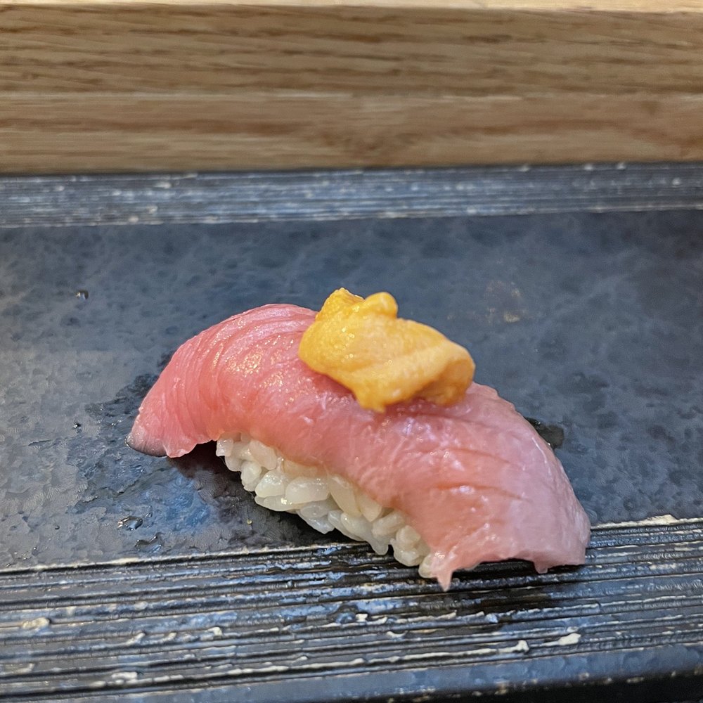 Sushi Lab Rooftop - Otoro with uni - Japanese Near Me - New York, New York