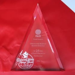 Openwater Habitat Marine Schools - PADI Awards Openwater Habitat a 25th Year Commemorative Trophy