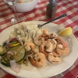 Appleseed Restaurant & Catering - Grilled shrimp with veggies and mashed potatoes
