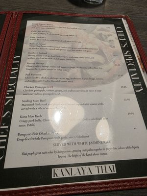 Menu photo 4 Kanlaya Thai Restaurant Harrisburg, PA Menu photo 4 Kanlaya Thai Restaurant Harrisburg, PA