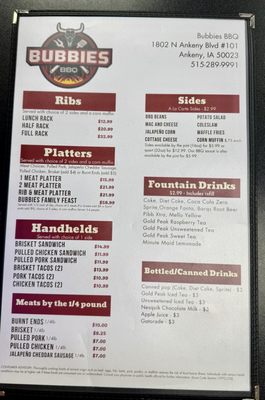 Menu photo 4 Bubbies BBQ Ankeny, IA