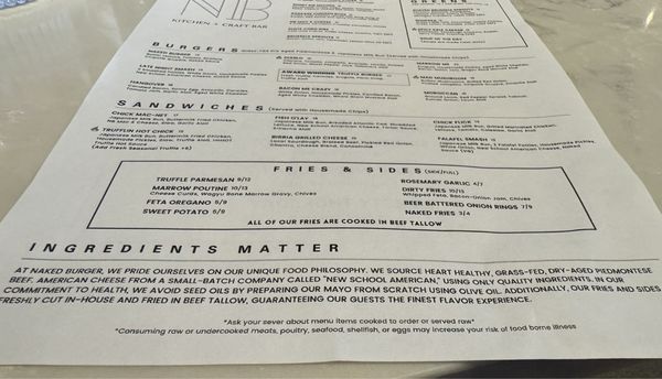 Menu photo 7 Naked Burger Clinton Township, MI