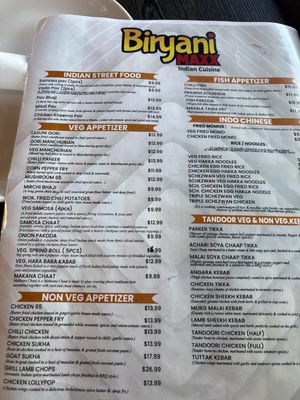 Menu photo 1 Biryani Maxx Indian Cuisine Cary, NC Menu photo 1 Biryani Maxx Indian Cuisine Cary, NC