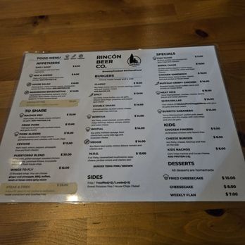 Rincón Beer Company - Menu - Breweries Near Me - Rincón, Puerto Rico