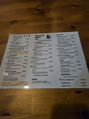 Menu photo 7 Rincón Beer Company Rincón, PR