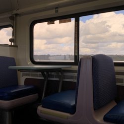 Amtrak Station - Amtrak cafe car just before Grover beach station