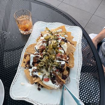 Five & Dime - Nachos with an old fashioned - American Near Me - Evanston, Illinois