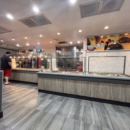 The Chinese buffet on the left Mongolian buffet on the right