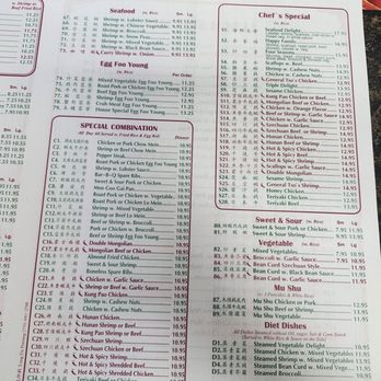 China King - Menu as of October 2025 - Cantonese Near Me - Lilburn, Georgia