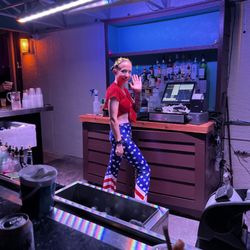 Wave Nightclub at Shephards - Meg making the best drink ever! Just for me lol