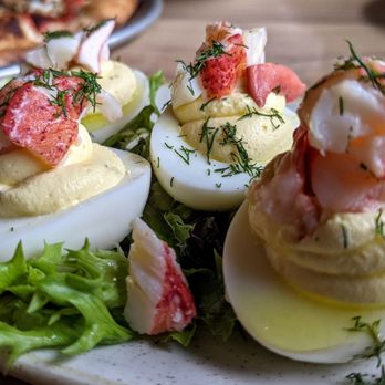 Monkeypod Kitchen - Lobster Deviled Eggs - Hawaiian Near Me - Kapolei, Hawaii Monkeypod Kitchen - Lobster Deviled Eggs - Hawaiian Near Me - Kapolei, Hawaii