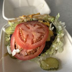 Bun-less classic cheeseburger