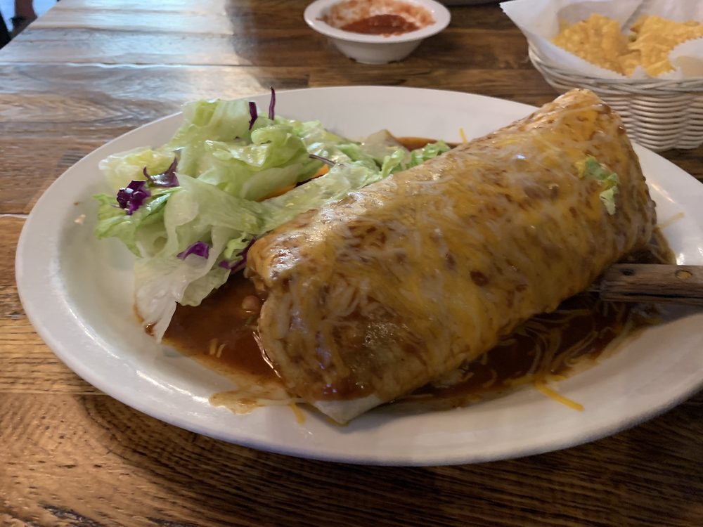 Ground Beef Burrito Wet with Red Sauce. Yelp