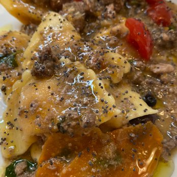 Osteria alle Testiere - Pumpkin and poppy seed ravioli - Venetian Near Me - Venezia, VE Osteria alle Testiere - Pumpkin and poppy seed ravioli - Venetian Near Me - Venezia, VE
