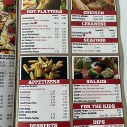 Georgie's Pizza - Menu July 2022