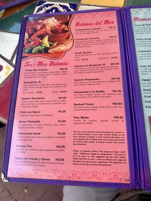 Menu photo 6 La Margarita San Antonio, TX