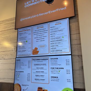 sneakybird - Menu - Chicken Wings Near Me - Surprise, Arizona