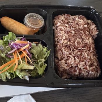 OM Thai Cuisine Camarillo - Lunch salad egg roll and red rice - Thai Near Me - Camarillo, California OM Thai Cuisine Camarillo - Lunch salad egg roll and red rice - Thai Near Me - Camarillo, California