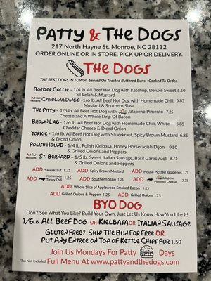 Menu photo 4 Patty and the Dogs Monroe, NC Menu photo 4 Patty and the Dogs Monroe, NC