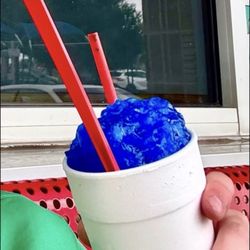 Texas Shaved Ice - Blue coconut snow cone