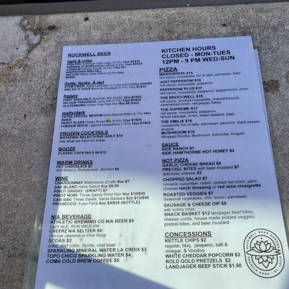 Rockwell Beer Garden - Pizza Near Me - St. Louis, Missouri Rockwell Beer Garden - Pizza Near Me - St. Louis, Missouri