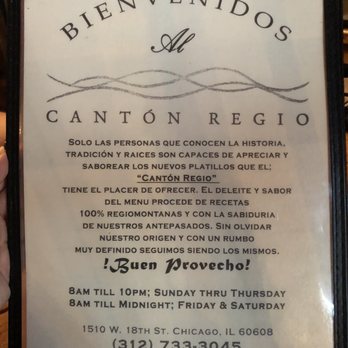 Canton Regio - Mexican Near Me - Chicago, Illinois