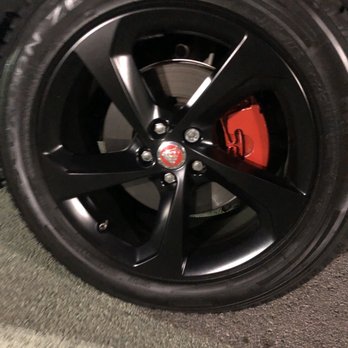 Alpha AutoSports - Black Satin - Red Calipers. At night. - Powder Coating Near Me - Glendale, California