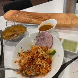 Vijayawada Special Chicken Biryani, Dosa, Chicken Korma