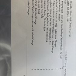 Quest Diagnostics - BCH quote - ~10x less than quest